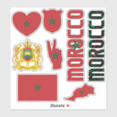 驚くべきモロッコが国のシンボルを形作る シール (シート)