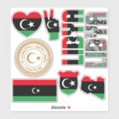 驚くべきリビアが国のシンボルを形成 シール (シート)