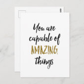 驚くべき事やる気を起こさせる引用文 ポストカード (正面/裏面)