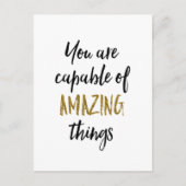 驚くべき事やる気を起こさせる引用文 ポストカード (正面)