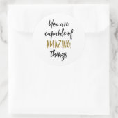 驚くべき事やる気を起こさせる引用文 ラウンドシール (バッグ)