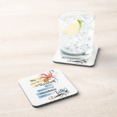 驚くべき人生感動的図解入りの、写真付きの引用文 コースター (右側)