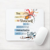 驚くべき人生感動的図解入りの、写真付きの引用文 マウスパッド (マウス)