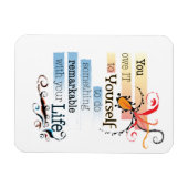 驚くべき人生感動的図解入りの、写真付きの引用文 マグネット (横)