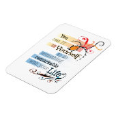 驚くべき人生感動的図解入りの、写真付きの引用文 マグネット (左側)