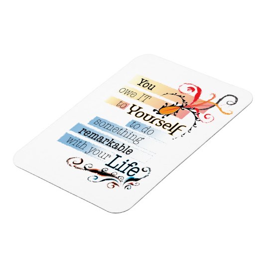 驚くべき人生感動的図解入りの、写真付きの引用文 マグネット (左側)