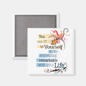 驚くべき人生感動的図解入りの、写真付きの引用文 マグネット (正面/裏面)