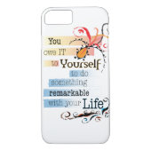 驚くべき人生感動的図解入りの、写真付きの引用文 Case-Mate iPhoneケース (裏面)