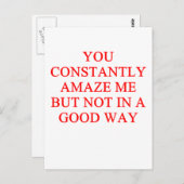 驚くべき侮辱 ポストカード (正面/裏面)