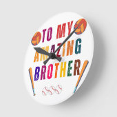 驚くべき兄の日 ラウンド壁時計 (傾斜)