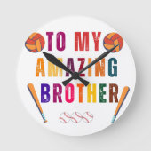 驚くべき兄の日 ラウンド壁時計 (正面)