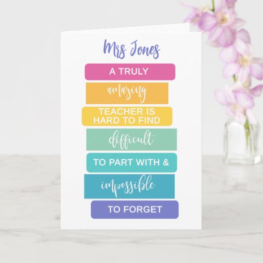 驚くべき先生は~することができない懸命である カード (蘭)