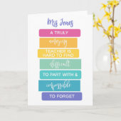 驚くべき先生は～することができない懸命である カード (黄色い花)