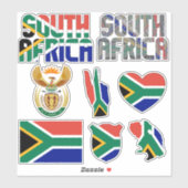 驚くべき南アフリカが国のシンボルを形作る シール (シート)