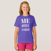 驚くべき外向的頭が切れる知的タイポグラフィ Tシャツ (正面フル)