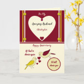 驚くべき夫のアニバーサリーイエローと赤 カード (黄色い花)