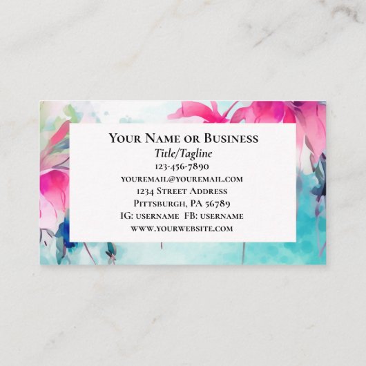 驚くべき恵みクリスチャンの賛美歌 名刺 (裏面)