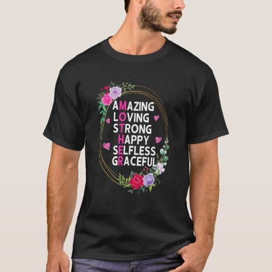 驚くべき愛する強い幸せな自己無垢の優雅な蛾 Tシャツ (正面)