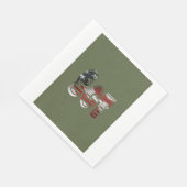 驚くべき愛国的軍隊 ユニーク スタンダードランチョンナプキン (角)