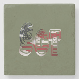 驚くべき愛国的軍隊 ユニーク ストーンコースター