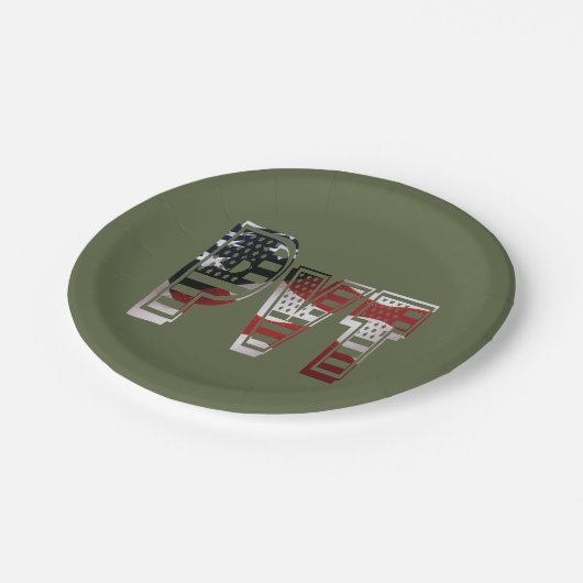 驚くべき愛国的軍隊 ユニーク ペーパープレート (アングル)