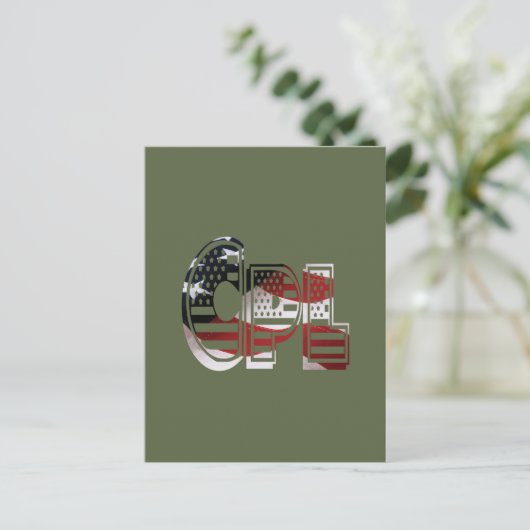 驚くべき愛国的軍隊 ユニーク ポストカード (スタンド正面)