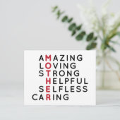 驚くべき愛情の強い助け気にになる母親 ポストカード (スタンド正面)