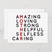 驚くべき愛情の強い助け気にになる母親 ポストカード (正面/裏面)