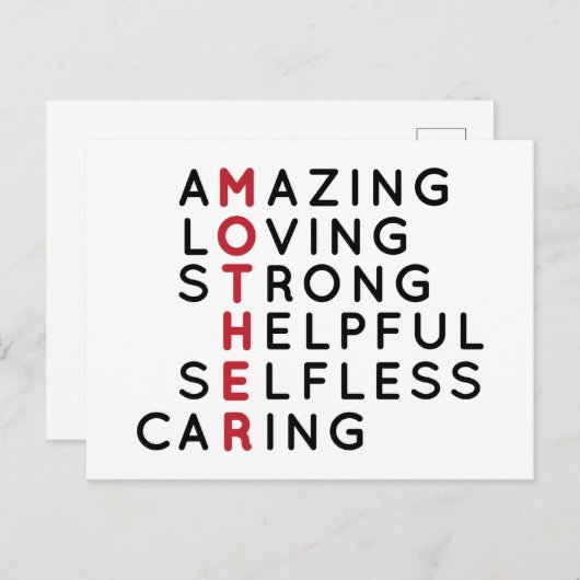 驚くべき愛情の強い助け気にになる母親 ポストカード (正面/裏面)