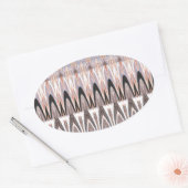 驚くべき抽象パターンアートプリント 楕円形シール (封筒)