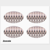 驚くべき抽象パターンアートプリント 楕円形シール (シート)