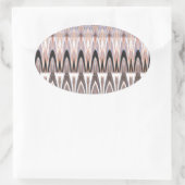 驚くべき抽象パターンアートプリント 楕円形シール (バッグ)