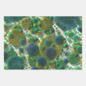 驚くべき抽象芸術の泡と円 ラッピングペーパーシート (正面)