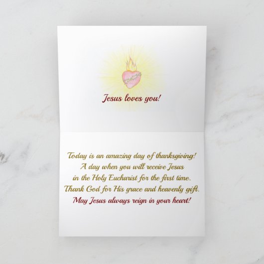 驚くべき最初の聖餐式カード カード (内部)