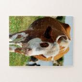 驚くべき歌う牛おもしろい動物 ジグソーパズル (横)