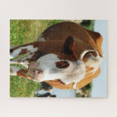 驚くべき歌う牛おもしろい動物 ジグソーパズル (横)