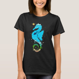 驚くべき水族館の動物タツノオトシゴ水中ダイビング Tシャツ