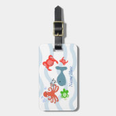 驚くべき海のクリッター ラゲッジタグ (正面縦)