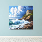 驚くべき海景画 キャンバスプリント (インサイチュ (ウッドフロア))