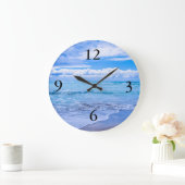 驚くべき海波 スクエア壁時計 (ホーム)