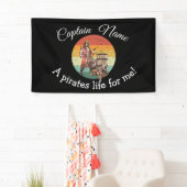 驚くべき海賊をテーマにした誕生日 横断幕 (インサイチュ)