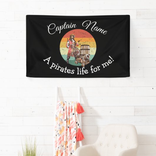 驚くべき海賊をテーマにした誕生日 横断幕 (インサイチュ)