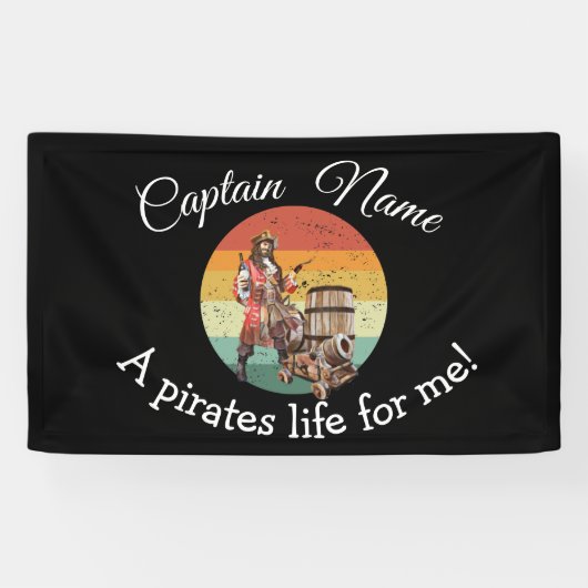 驚くべき海賊をテーマにした誕生日 横断幕 (横)