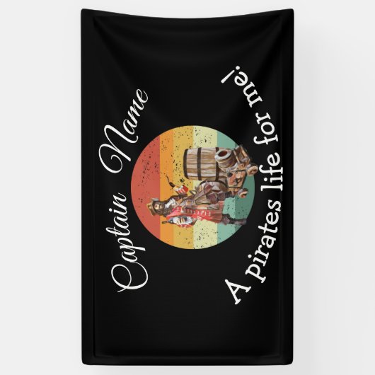 驚くべき海賊をテーマにした誕生日 横断幕 (縦)