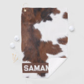 驚くべき牛プリントゴルフボール ゴルフタオル (インサイチュ)