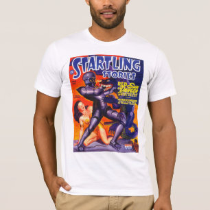驚くべき物語ヴィンテージパルプ雑誌カバーアート Tシャツ