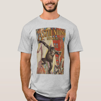 驚くべき物語1930年代パルプマガジンGorillas Tシャツ