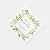 驚くべき白いアジサイの赤ちゃんシャワー スタンダードランチョンナプキン (角)