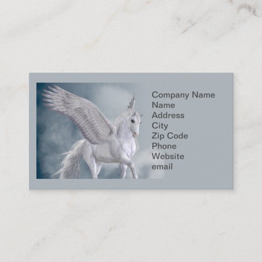 驚くべき白いペガサス 名刺 (正面)