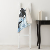 驚くべき白黒の水色のOrcas シェルパブランケット (インサイチュ)